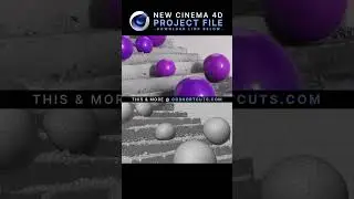 Rolling Spheres On Stairs in Cinema 4D⭐C4D + Redshift Project File