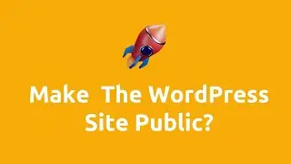 Best Way to Make the WordPress Site Public