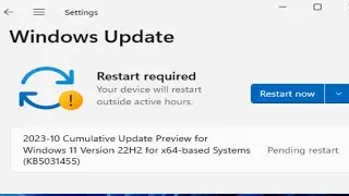 Windows 11 KB5031455 update released | 2023-10 cumulative update preview for windows 11