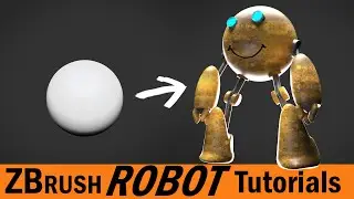 ZBrush Sculpting | zbrush Robot tutorial | ZBrush Tutorial for Beginners | ZBrush 2020,free tutorial