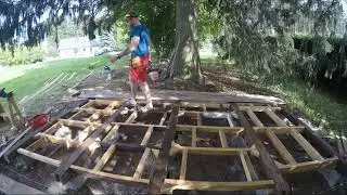 Outdoor sauna build