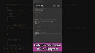 Default Constructor in C++ #default #constructor #cppprogramming
