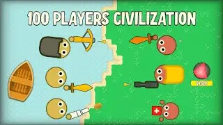 100 Players Simulate Civilization in Modd.io