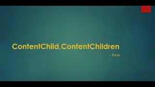 @ContentChild,@ContentChildren in Angular