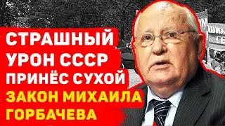 КАКОЙ СТРАШНЫЙ УРОН СССР ПРИНЁС СУХОЙ ЗАКОН МИХАИЛА ГОРБАЧЕВА