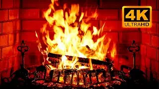 🔥 Cozy Fireplace 4K (12 HOURS). Fireplace with Crackling Fire Sounds. Crackling Fireplace 4K