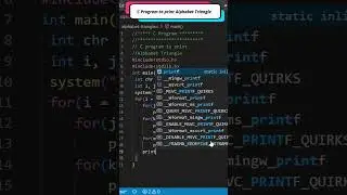 C Programming | C Program to print Alphabet Triangle