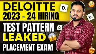 HOW TO CRACK DELOITTE EXAM 🤔| TEST PATTERN LEAKED😱 | 2023-24 HIRING