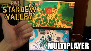 Гайд кооператив на разделенном экране Stardew, на двух мониторах.