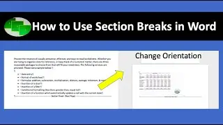 How to Use Section Breaks in Word