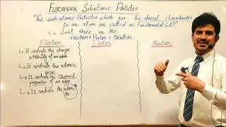 Lec#03: Ch#02: Why Electron, Proton and Neutron are called Fundamental subatomic particles?