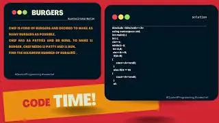 Burger || BURGERS Codechef  || Codechef Problem Solution || Programming || Hackerrank || ab