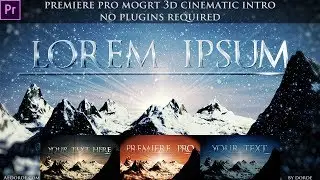 Cinematic Opener - Lorem Ipsum, Premiere Pro Mogrt Project