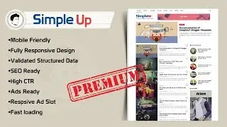 SimpleUp - Clean, Simple, Seo Blogger template Premium Version Now Free