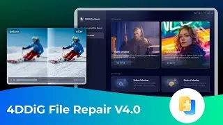 4DDiG File Repair V4.0 Guide: How to Repair Files | Enhance/Colorize Video & Photos with AI