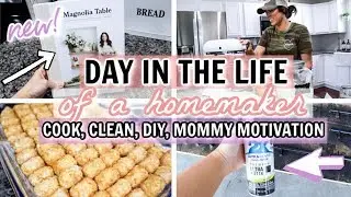 HOMEMAKING MOTIVATION 2020 | COOK, CLEAN, KITCHEN DIY, NEW COOKBOOK | DITL OF A SAHM #STAYHOME