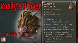 Diablo IV Unique Items - Vasily's Prayer (Druid Helm)[v1.5.0]