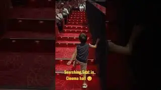 Kid find out seat in Theater.. #shortvideos #viral #theater #cinema #kids