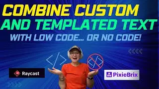 Combine custom info in templated texts with low/no code tools