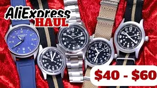 ALIEXPRESS HAUL: Military & Field Watches $40 - $60 Automatic NH35, Titanium, Sapphire - June Part 2