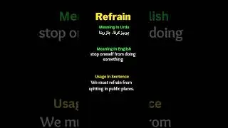 2. Refrain #vocabulary #english #viral #shorts