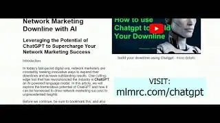 How to Use Chatgpt to Build Your Downline