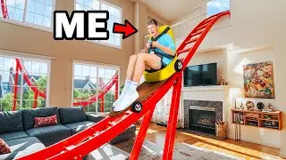 I Built a Rollercoaster in my House!