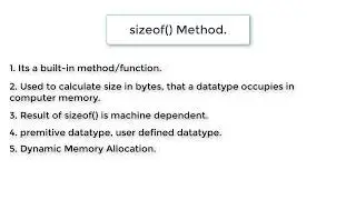 Sizeof Operator in C Programming Language