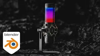 3D HyperX Quadcast S RGB Mic advertisment.(CGI). #hyperx #blender