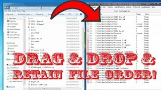 How to Drag And Drop files and retain the file order