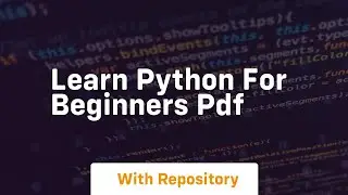 learn python for beginners pdf