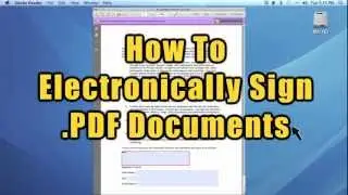 How To Electronically Sign A PDF Document