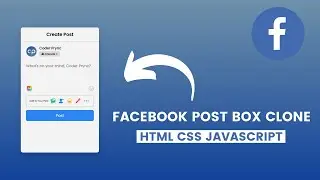 Facebook Post Box Clone Html Css Javascript | Facebook Clone