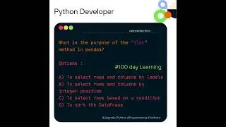 iloc Method  in Pandas Library, Learn Basics in Data Science Using Python 