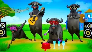Cow Buffalo Dance in the Farm - Animals Fun Dance Videos | Funny Animals Cow Dance Video.