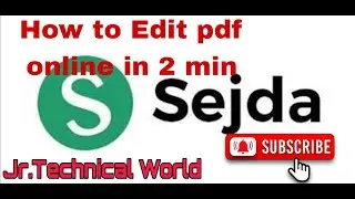 Easy to use Online PDF editor - Sejda !! how to edit pdf online !! online mein pdf kese edit kare.