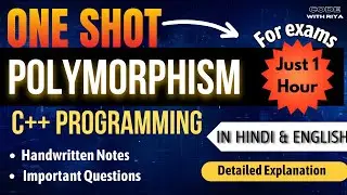 Polymorphism Complete Tutorial in detail | OOPS with C++ Programming