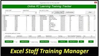 Staff Training Manager - VBA Excel Database- Part 1