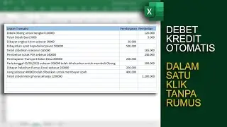 Mengisi Debet dan Kredit Laporan Keuangan Otomatis di Excel