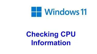 How to check cpu on windows