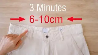 How To Reduce Waist Size Quickly Without Sewing Machine In 3 Minutes