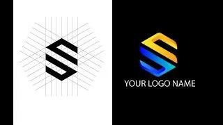 DESIGN A MODERN LOGO WITH GRID LINES  | Adobe illustrator Tutorial || S letter |