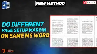 how to create different page setup margin in same word document | PIN TECH |