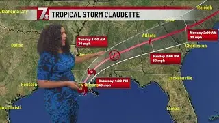 Weather impact day issued for Fathers Day as Tropical Storm Claudette brings heavy rain