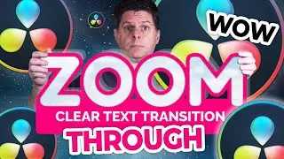 AMAZING Text Zoom THROUGH Transition / Davinci Resolve Tutorial / Fusion