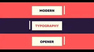 Modern Typography Opener | After Effects Template | Openers