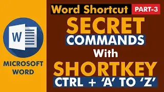 A to Z Shortcut Key in MS word | Secret Commands in MS Word