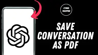 How to Save ChatGPT Conversation as PDF in mobile