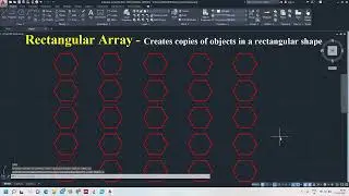 Rectangular Array (AR) AutoCAD