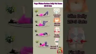 Yoga Pilates-Reduce Belly Fat#short #refucebellyfat #bellyfatloss #yoga